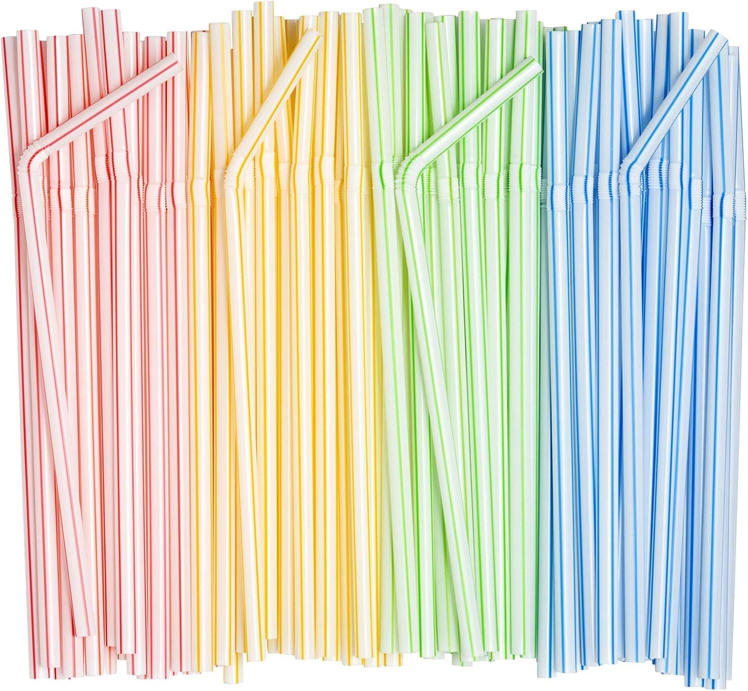 Comfy Package Flex Straws, 200 count, Assorted Colors