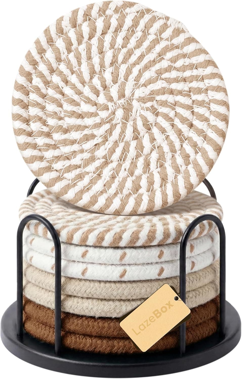 Lazebox Coasters, Set of 8, 4 inch